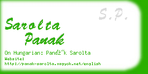 sarolta panak business card